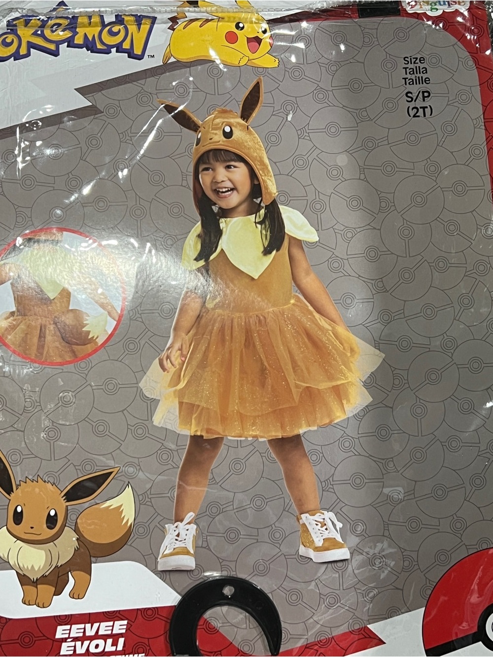 Pokemon Eevee Dress up Size 2T Girls Halloween Costume new